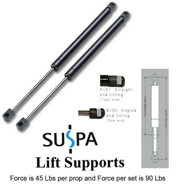 SUSPA® C16-19567 16" Gas Prop/Strut 45 lbs Set of Two 